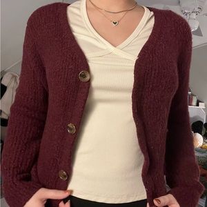 Maroon Cardigan